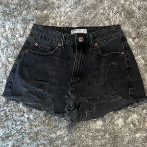 Garage Black Denim Shorts